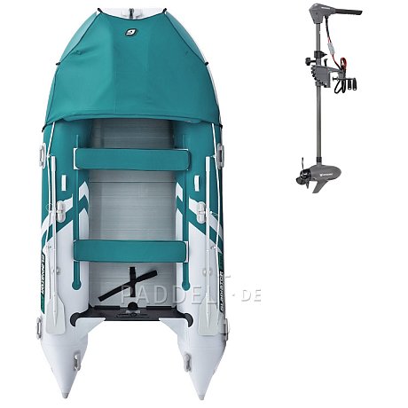 Schlauchboot GLADIATOR ACTIVE C420AL sea green white mit Aluminiumboden