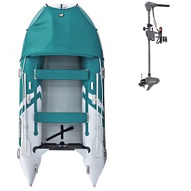 Schlauchboot GLADIATOR ACTIVE C420AL sea green white mit Aluminiumboden