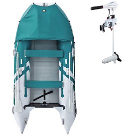 Schlauchboot GLADIATOR ACTIVE C420AL sea green white mit Aluminiumboden