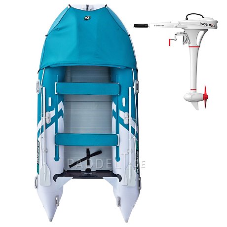 Schlauchboot GLADIATOR ACTIVE C420AL sea green white mit Aluminiumboden