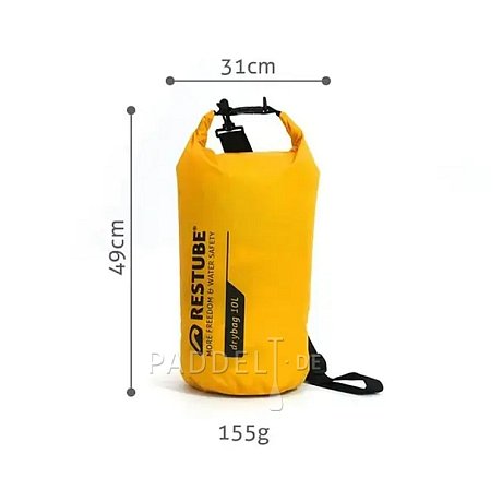 Dry Bag RESTUBE 10l Gelb - Wasserdichte﻿r Trockensack für SUP