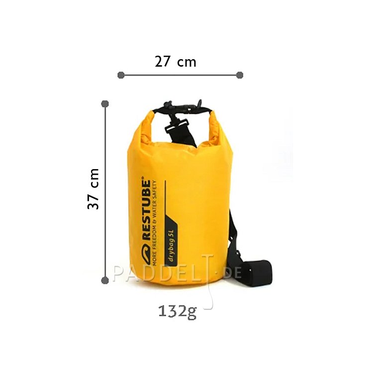 Dry Bag RESTUBE 5l Gelb - Wasserdichter Trockensack für SUP