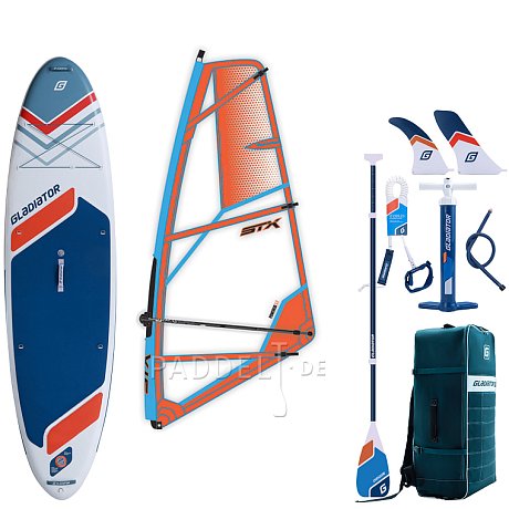 SUP GLADIATOR WindSUP 10'7 SC incl. Segel 2026 - aufblasbares Stand Up Paddle Board mit Windsurf Option
