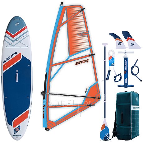 SUP GLADIATOR WindSUP 10'7 SC incl. Segel 2026 - aufblasbares Stand Up Paddle Board mit Windsurf Option