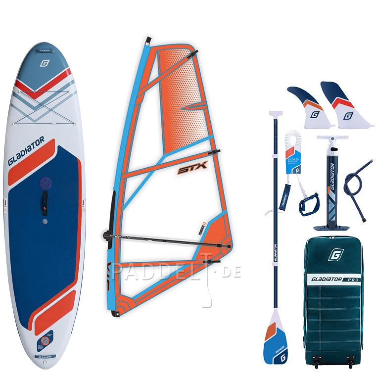 SUP GLADIATOR WindSUP 10'7 SC incl. Segel 2026 - aufblasbares Stand Up Paddle Board mit Windsurf Option