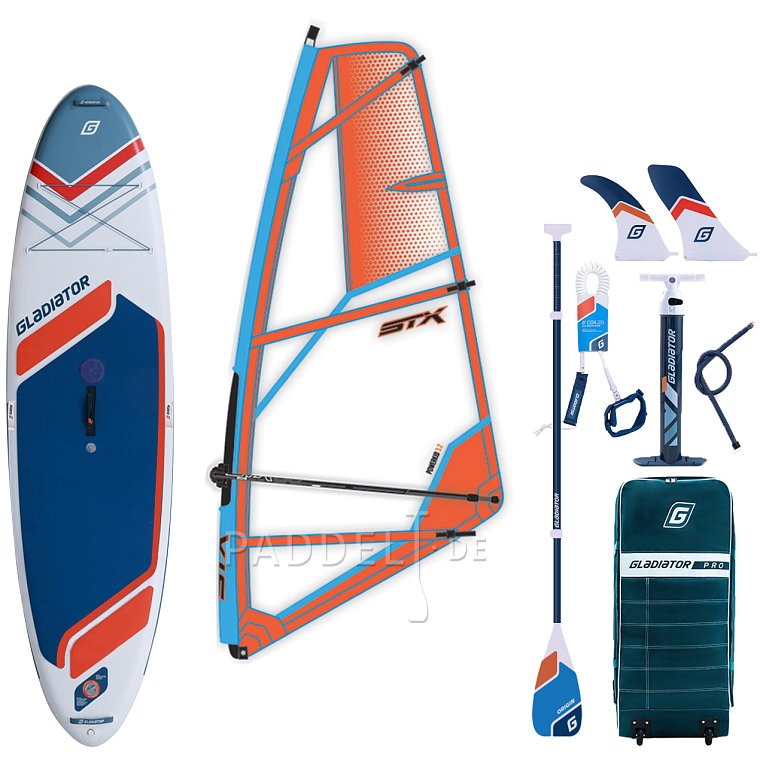 SUP GLADIATOR WindSUP 10'7 SC incl. Segel 2026 - aufblasbares Stand Up Paddle Board mit Windsurf Option