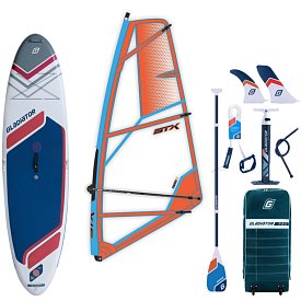 SUP GLADIATOR WindSUP 10'7 SC incl. Segel 2026 - aufblasbares Stand Up Paddle Board mit Windsurf Option