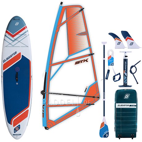 SUP GLADIATOR WindSUP 10'7 SC incl. Segel 2026 - aufblasbares Stand Up Paddle Board mit Windsurf Option