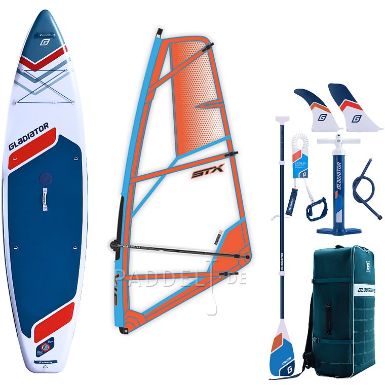 SUP GLADIATOR WindSUP 11'6 SC incl. Segel 2026 - aufblasbares Stand Up Paddle Board mit Windsurf Option
