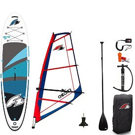 SUP F2 SECTOR 11'5 BLUE WS incl. Segel - aufblasbares Stand Up Paddle Board, Windsurfboard