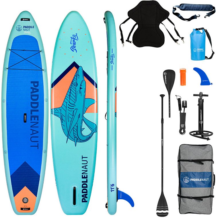 SUP PADDLENAUT SHARKO 11'6'' COMBO - aufblasbares Stand Up Paddle Board