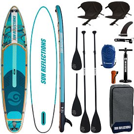 SUP SUN REFLECTIONS MULTI 12'4'' MINICOMBO Ocean mirage - aufblasbares Stand Up Paddle Board