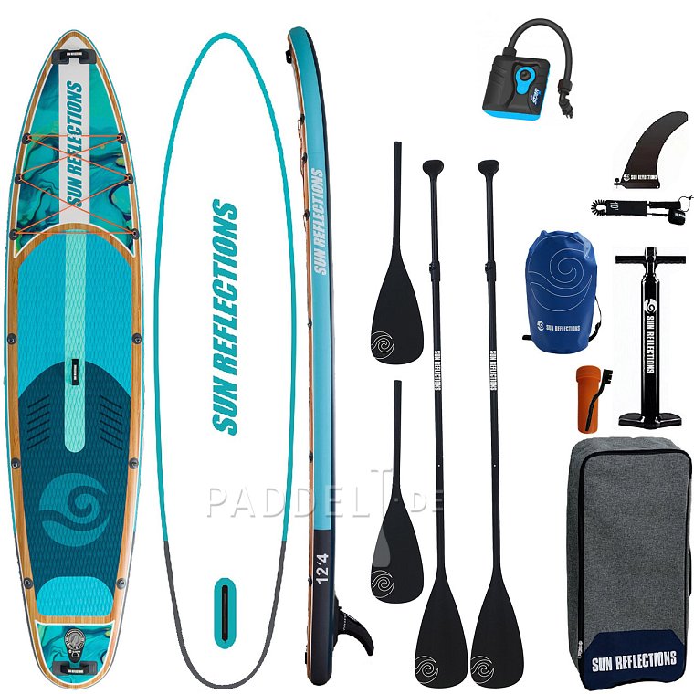 SUP SUN REFLECTIONS MULTI 12'4'' MINICOMBO Ocean mirage - aufblasbares Stand Up Paddle Board