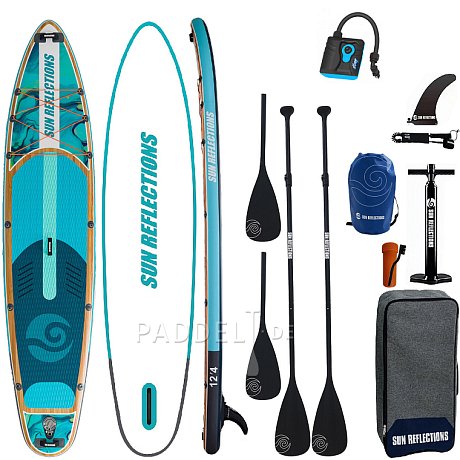 SUP SUN REFLECTIONS MULTI 12'4'' MINICOMBO Ocean mirage - aufblasbares Stand Up Paddle Board