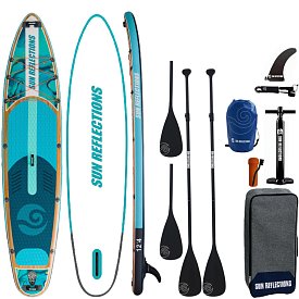 SUP SUN REFLECTIONS MULTI 12'4'' MINICOMBO Ocean mirage - aufblasbares Stand Up Paddle Board