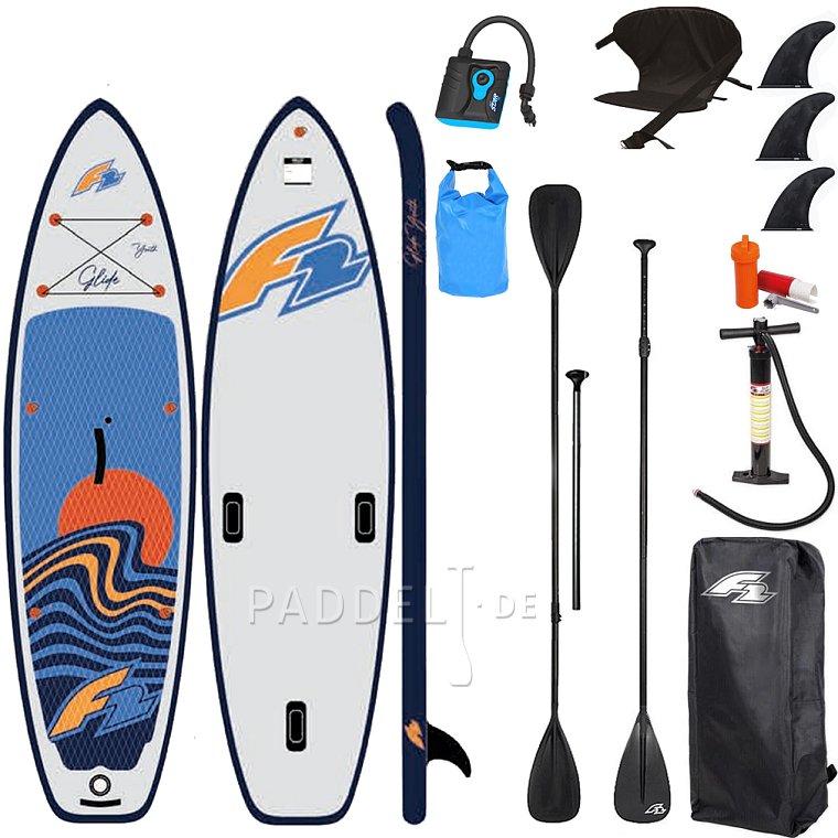 WindSUP F2 GLIDE 10'0 YOUTH WINDSURF/WING GREY - aufblasbares Stand Up Paddle Board, Windsurfboard