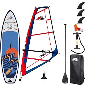 WindSUP F2 GLIDE 10'0 YOUTH WINDSURF/WING GREY incl. Segel - aufblasbares Stand Up Paddle Board, Windsurfboard