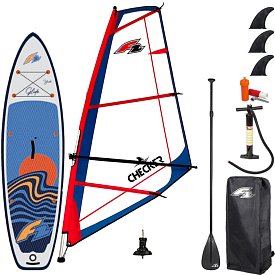 WindSUP F2 GLIDE 10'0 YOUTH WINDSURF/WING GREY incl. Segel - aufblasbares Stand Up Paddle Board, Windsurfboard